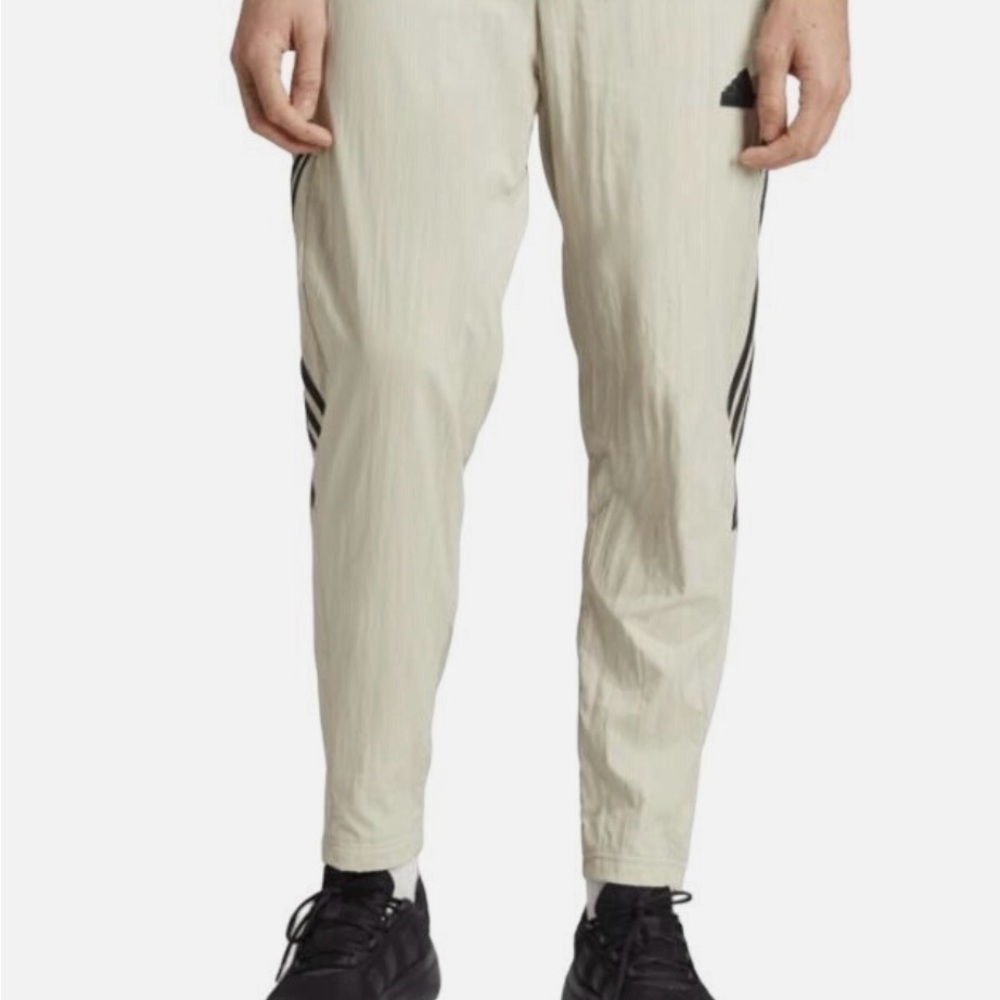 Adidas Men's Off-White Joggers with Black Accents